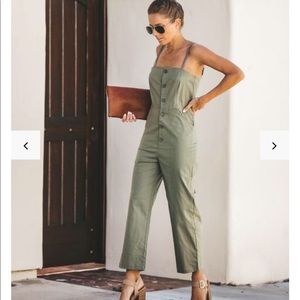 MAGNUM COTTON POCKETED JUMPSUIT Olive Green